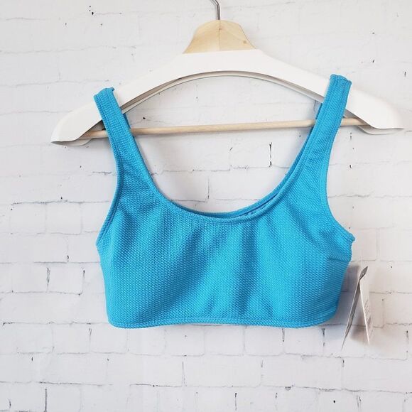 NEW Mosmann Australia Swim Top Kailani Size S Aqua Blue - Picture 1 of 6